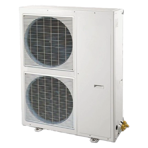 Unidad exterior de climatizador tipo cassette instalada en negocio de Valladolid