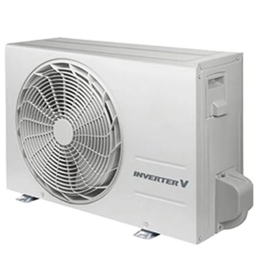 Unidad exterior de aire acondicionado split instalada en vivienda de Valladolid