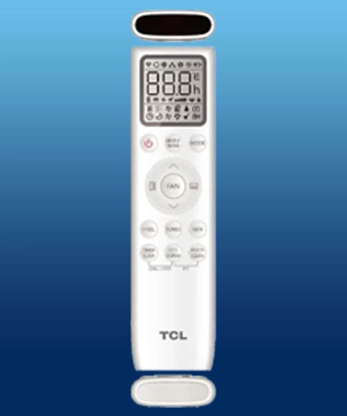 Mando de control remoto del aire acondicionado TCL BreezeIN 12 con pantalla digital y funciones inteligentes en Valladolid y Castilla y León