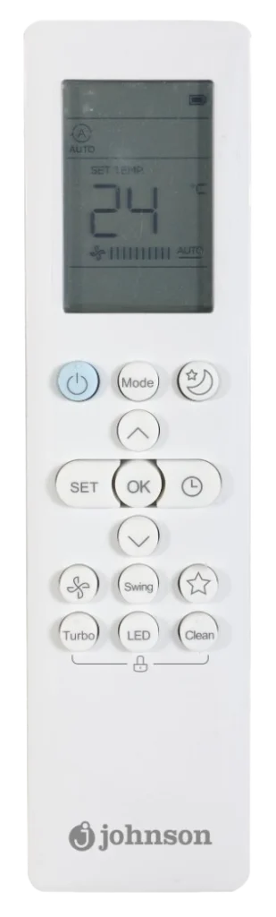 Mando a distancia del aire acondicionado Johnson K2-35K, con control preciso de la climatización en Valladolid y Castilla y León