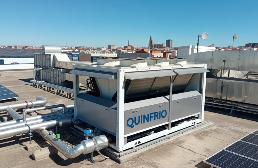 Sistema de enfriadora industrial en Valladolid en sala técnica