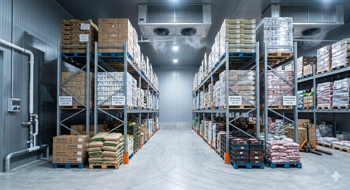 Cámara frigorífica industrial con temperatura controlada en instalación de frío industrial en Valladolid
